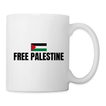 Free Palestine avec drapeau - Mug blanc - blanc - Droite