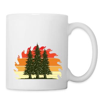 Tronçonneuse Axt Förster Bûcheron scie chaîne - Mug blanc - blanc - Droite