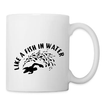 Comme un poisson dans l'eau ! - Mug blanc - blanc - Droite