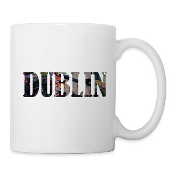 Dublin Lettering with City Photo Fill Design - Mug - white - Right