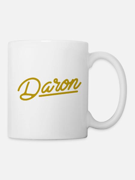 Daron (en or) - calligraphie - Mug blanc - blanc