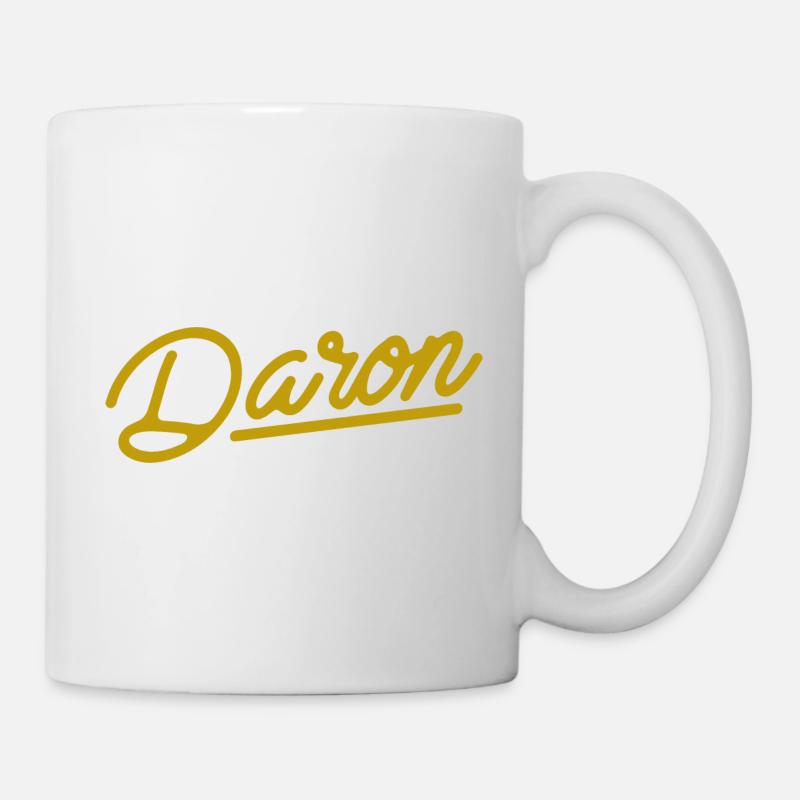 Daron (en or) - calligraphie - Mug blanc - blanc