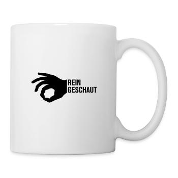 Rein geschaut - Tasse - Weiß - Rechts