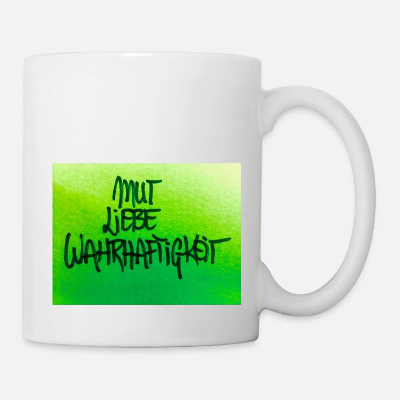 MUT, LIEBE, WAHRHEIT - Tasse - Weiß