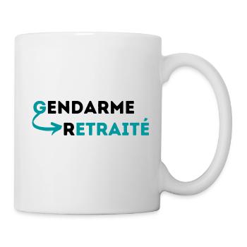 Gendarme retraité - Mug blanc - blanc - Droite
