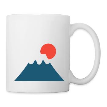 Fuji-Japan-Zeichnung günstige isthetisch Reise - Tasse - Weiß - Rechts