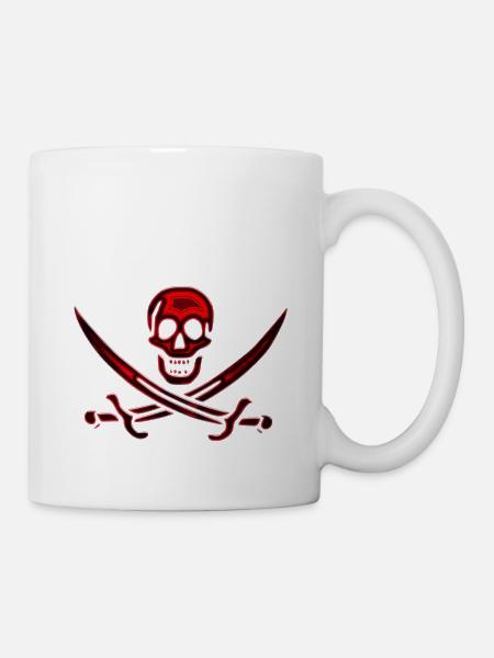 Drapeau Pirate Calico Jack Rackham 4 - Mug blanc - blanc