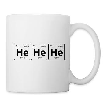 Chemie lustig Chemiker Chemielaborant Labor Helium - Tasse - Weiß - Rechts