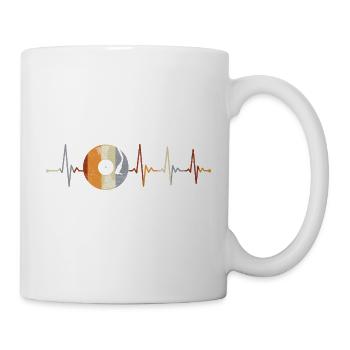 Vinyl Schallplatte DJ Vintage Musik - Tasse - Weiß - Rechts