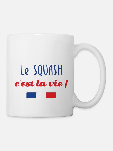Le squash c'est la vie ! - Mug blanc - blanc