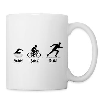 Triathlon Swim Bike - Mug blanc - blanc - Droite