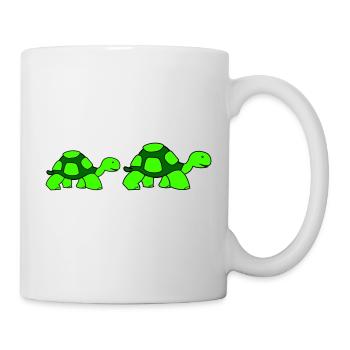 turtle family - Mug blanc - blanc - Droite