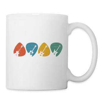 Guitares Plektrum Rétro Guitariste - Mug blanc - blanc - Droite