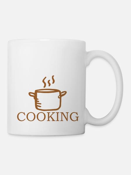 Koch kochen backen - Tasse - Weiß