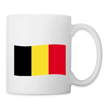 Belgische Fahne Belgien Wappen Belgier Belgierin - Tasse - Weiß - Rechts