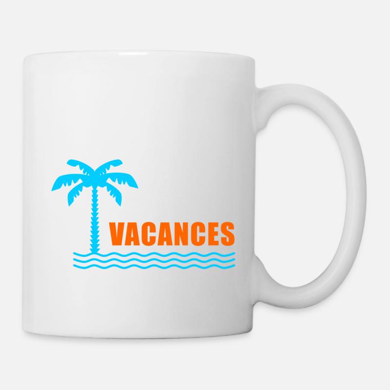 VIVE LES VACANCES. VACANCES. BONNES VACANCES - Mug blanc - blanc