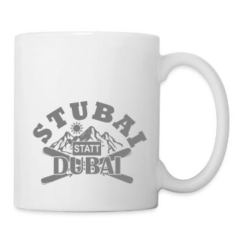 Stubai(tal) statt Dubai - Skifahren Berge Winter - Tasse - Weiß - Rechts