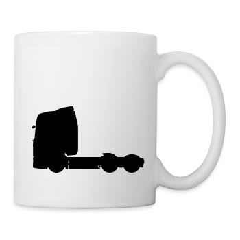 Camion tir camion camion voiture voiture semi-remorque - Mug blanc - blanc - Droite