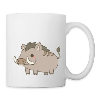 Wildschwein - Tasse - Weiß - Rechts