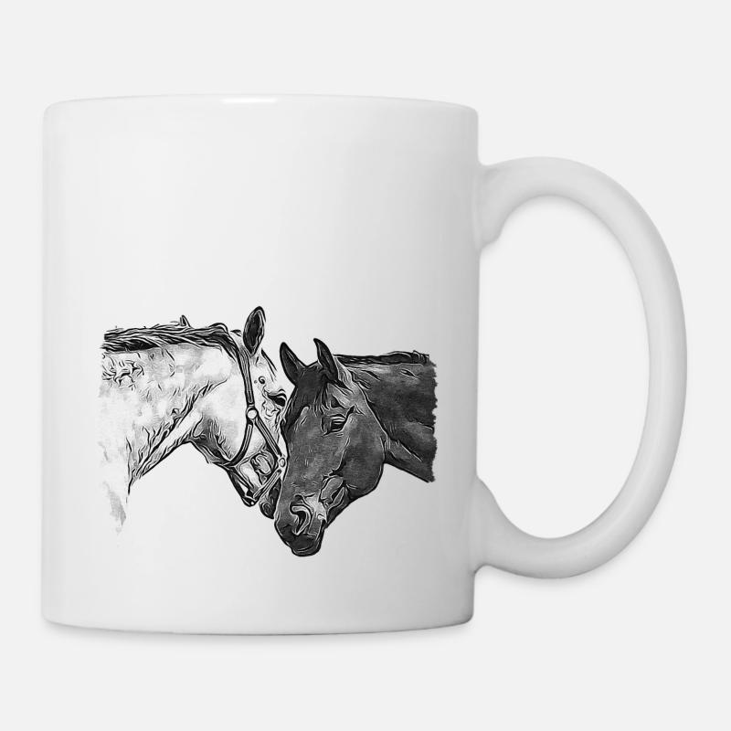 Moisissures et rappeur Amis des chevaux (DDP) - Mug blanc - blanc