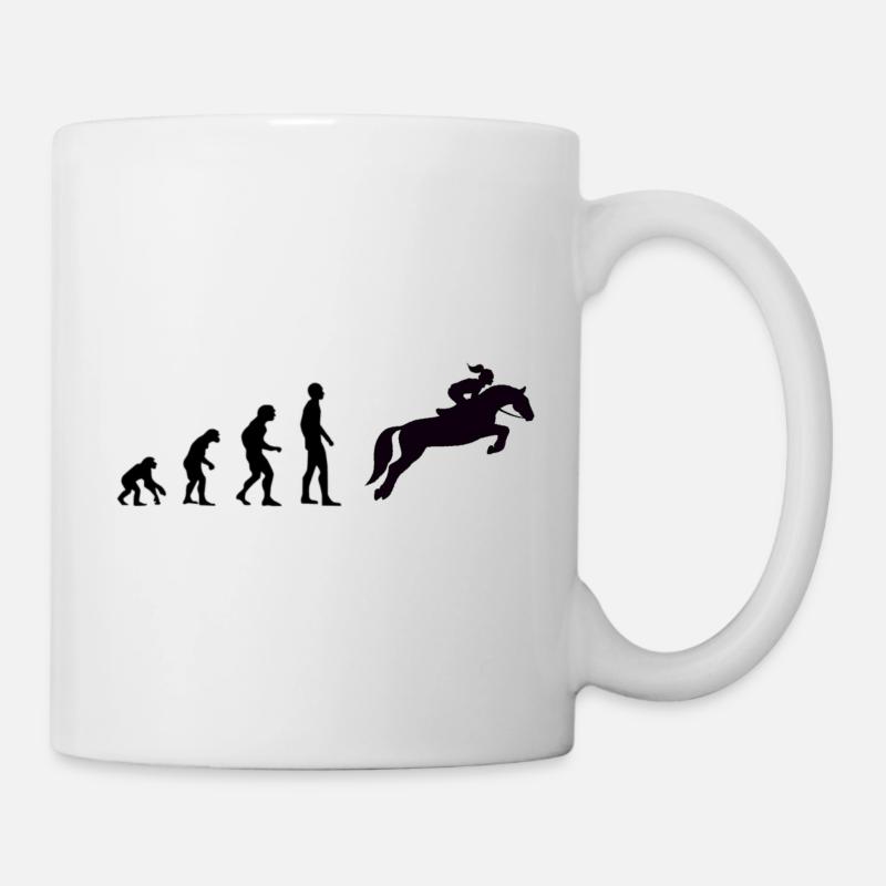 Evolution - Reiterin - Tasse - Weiß