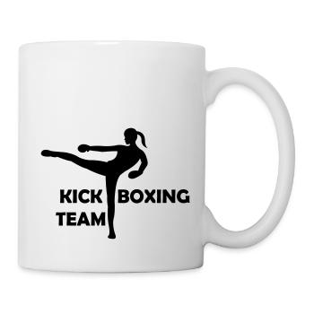 kickboxing woman team - Mug - white - Right