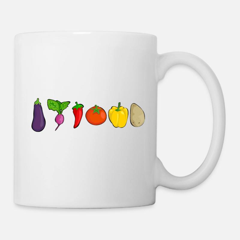 Gemüse - Tasse - Weiß