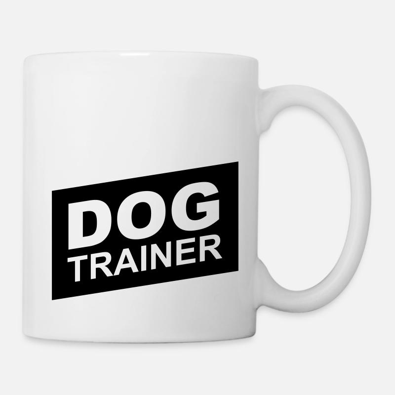dog trainer black up - Tasse - Weiß