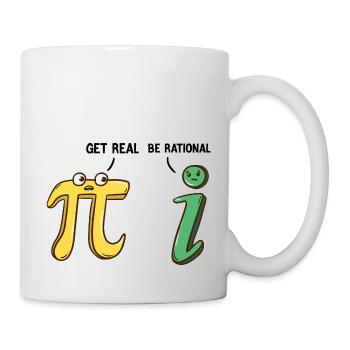 Cadeau d'enseignant amusant Get Real Be Rational - Mug blanc - blanc - Droite