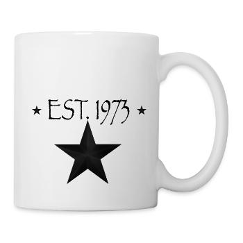 Est. 1973 established vintage Stern - Tasse - Weiß - Rechts