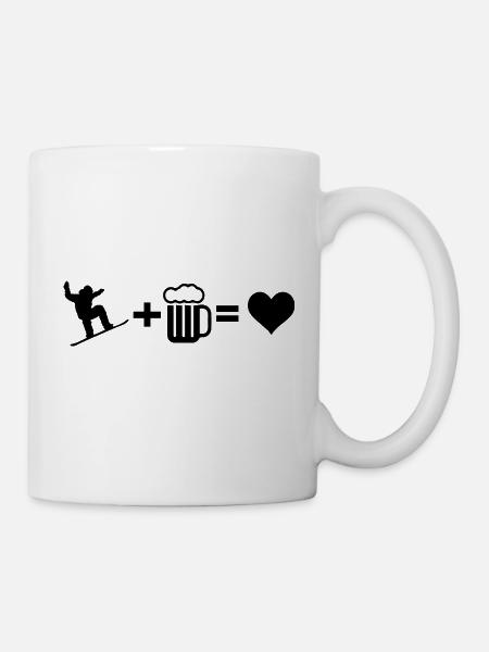 Snowboard Snowboarder - Tasse - Weiß