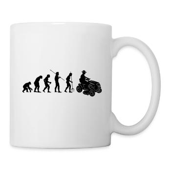 Rasentraktor Evolution Aufsitzmäher Rasenmäher - Tasse - Weiß - Rechts
