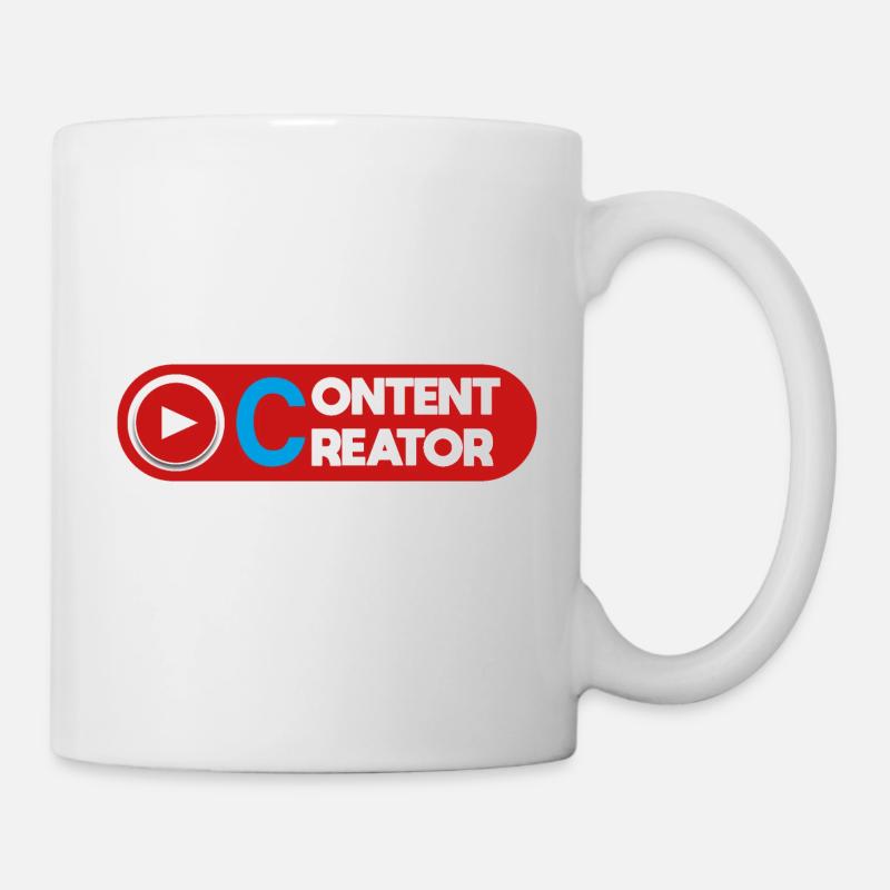 Content Creator - Playbutton creative people - Tasse - Weiß