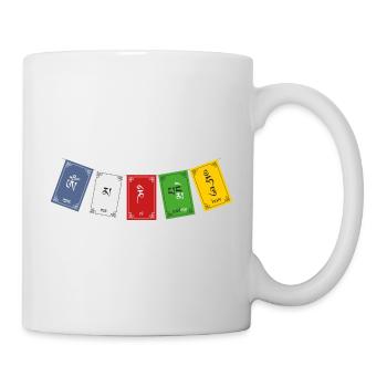 OM MA NI PADME HUM - Prayer Flags 1 - Tasse - Weiß - Rechts