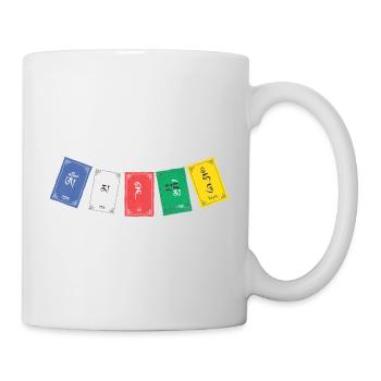 OM MA NI PADME HUM - Prayer Flags 4 - Tasse - Weiß - Rechts