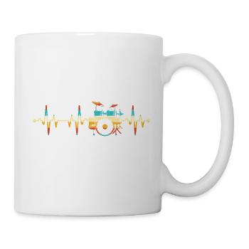 Evolution zum Drummer, ich mag Noten und Musik - Tasse - Weiß - Rechts