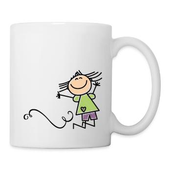 Glücklich - Tasse - Weiß - Rechts