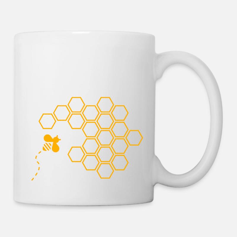 Honigwaben - Tasse - Weiß