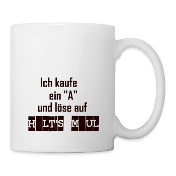 Halts maul - Tasse - Weiß - Rechts