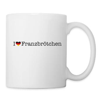 I love Franzbrötchen - Tasse - Weiß - Rechts