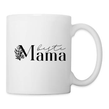 Beste Mama Blumen (verschiedene Farben) - Tasse - Weiß - Rechts