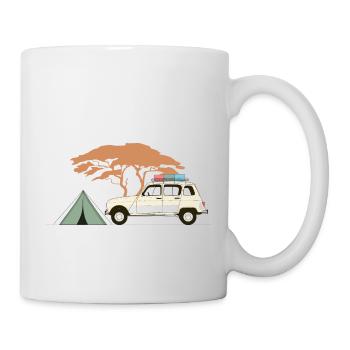 retro camping - Mug blanc - blanc - Droite