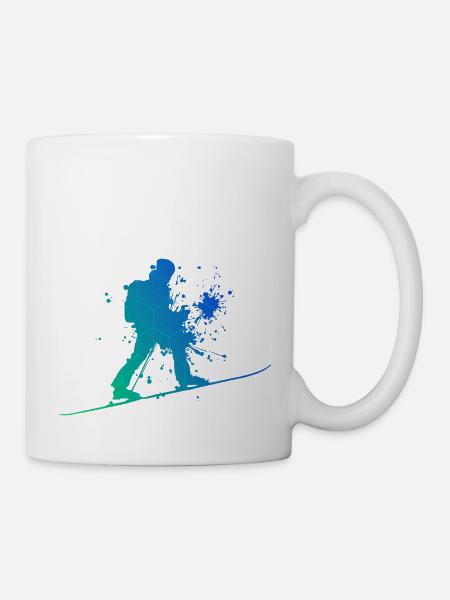 Herren Damen Ski Touring Ski Mountaineering - Tasse - Weiß