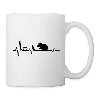 Hamster Pulse Heartbeat Heartbeat Heart Rate Rodent - Mug - white - Right