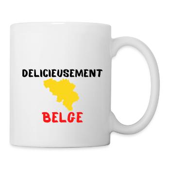 délicieusement belge Belgique humour cadeau - Mug blanc - blanc - Droite