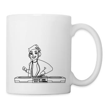 DJ / Platines - Mug blanc - blanc - Droite