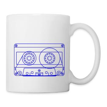 Farbe veränderbar | Cassette Kassette - Tasse - Weiß - Rechts