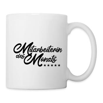 Mitarbeiterin des Monats - Tasse - Weiß - Rechts