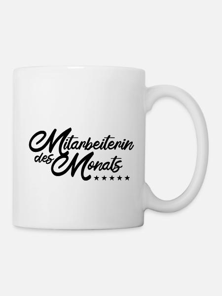 Mitarbeiterin des Monats - Tasse - Weiß