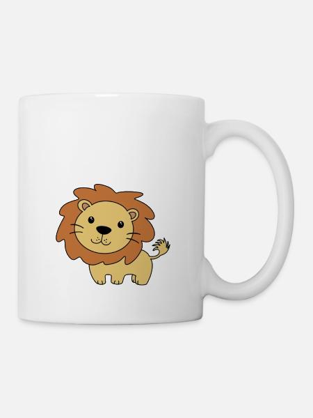 Löwe - Tasse - Weiß